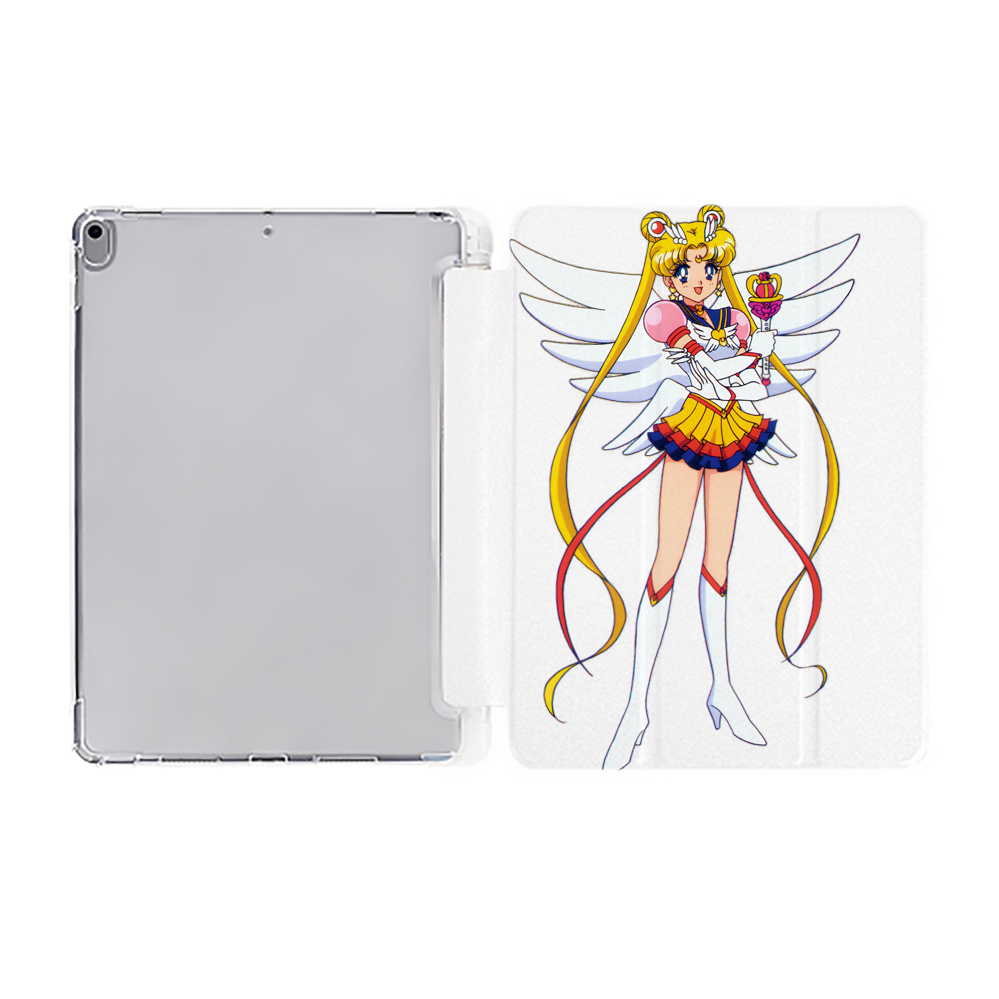 （画像用） 美少女戦士セーラームーン 月野 うさぎ つきの うさぎ Sailor Moon Tsukino Usagi IPad ケース ペン収納付き 三つ折りスタンド PUレザー×シリコン 対応機種9.5/10.5/10.9インチ